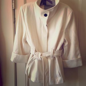 Winter White Wool Coat